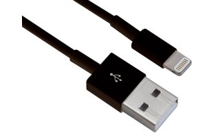 CABLE USB 2.0 A MACHO A LIGHTNING (8P, MACHO) - COLOR NEGRO - 1 m