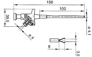 Pinza de precisión flexible / Roja (KLEPS 30)