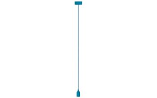 Lámpara de diseño con cable de tela - para colgar del techo - color Azul