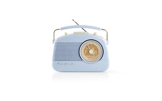 Radio FM - 4,5 W - Asa de Transporte - Azul - Nedis RDFM5000BU