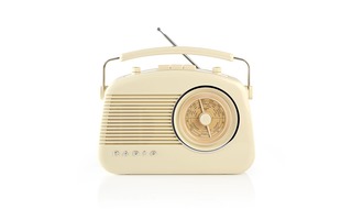 Radio FM - 4,5 W - Asa de Transporte - - Color Marfil - Nedis RDFM5000BG