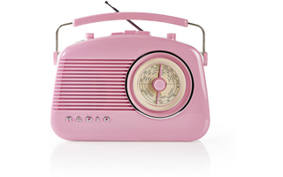 Radio FM - 4,5 W - Asa de Transporte - - Rosa - Nedis RDFM5000PI