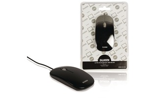 Ratón óptico ultrafino con USB y resolución de 1000 ppp negro - Sweex NPMI1101-00