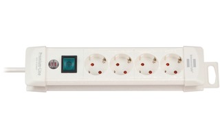 Regleta Premium-Line de 4 tomas H05VV-F 3G1,5 en color blanco - Brennenstuhl 1952240100