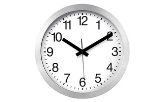 Reloj de pared DCF - Aluminio - Ø 30 cm