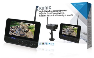 Sistema de cámara digital inalámbrica de 2,4 GHz con monitor de 7” - König SAS-TRANS60