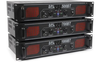 SkyTec SPL 1000BT Amplificador Leds Rojo BT+EQ Negro