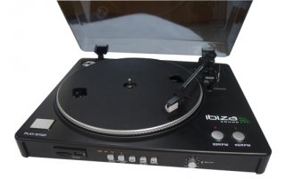 Ibiza LP300 - Tocadiscos USB & SD con Grabación