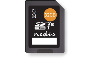 Tarjeta de Memoria - SDHC - 32 GB - Escritura de hasta 80 Mbps - Clase 10 - Nedis MSDC32100BK