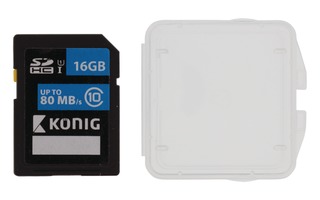 Tarjeta de memoria SDHC Clase 10 16 GB - König CSSDHC16GB