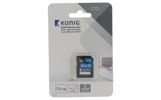 Tarjeta de memoria SDHC Clase 10 16 GB - König CSSDHC16GB