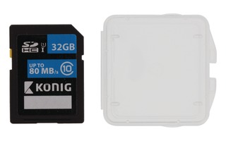 Tarjeta de memoria SDHC Clase 10 32 GB - König CSSDHC32GB