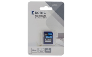 Tarjeta de memoria SDHC Clase 10 8 GB - König CSSDHC8GB
