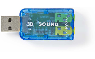 Tarjeta de Sonido - Sonido 3D 5.1 - USB 2.0 - Conector doble de 3,5 mm - Nedis USCR10051BU