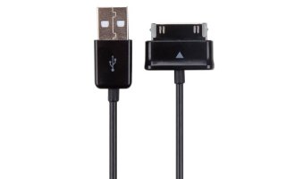 Cable USB 2.0 a Samsung® Galaxy TAB de 30 clavijas - Color negro - 1m