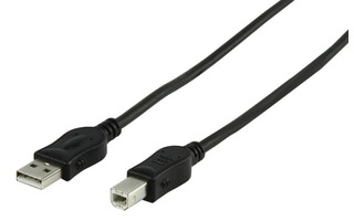 USB 2.0 Cable USB A Male - USB-B Male 1.80 m Black - HQ HQBF-M051-1.8