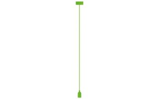 Lámpara de diseño con cable de tela - para colgar del techo - color Verde