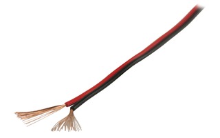 Cable para altavoz 2x 0.50 mm² 100 m en color negro/rojo