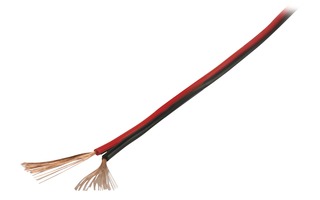 Cable para altavoz 2x 0.75 mm² 100 m en color negro/rojo