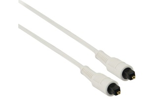 Cable de audio digital Toslink color blanco 2,00 m