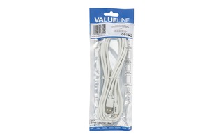 Cable USB de sincronización y carga, Lightning macho – USB A macho, 3,00 m, blanco