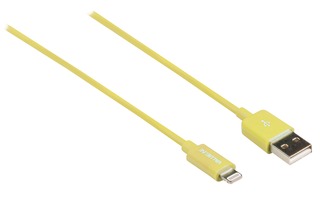 Cable USB de sincronización y carga, Lightning macho – USB A macho, 1,00 m, amarillo