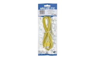 Cable USB de sincronización y carga, Lightning macho – USB A macho, 2,00 m, amarillo