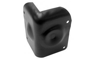 Cantonera para caja acústica, metal negro, 50 x 70mm x 90°