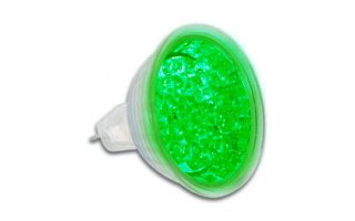 Bombilla LED, color verde MR16 12VAC - LAMPL12MR16G