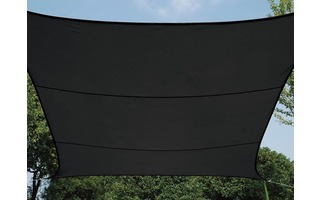 VELA DE SOMBRA PERMEABLE - CUADRADA - 3.6 x 3.6 m - COLOR GRIS OSCURO