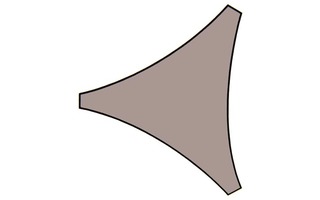 Vela de sombra - Triangular - 3.6 x 3.6 m x 3.6 m - Color: Gris topo