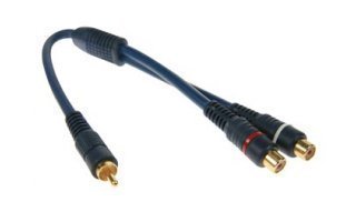 Cable audio - RCA Macho a 2 x RCA Hembra, 30cm - AVB073/0.3