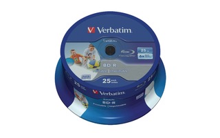 Verbatim 43811 - BD-R SL Datalife 25GB 6x Wide Inkjet Printable 25 Pack