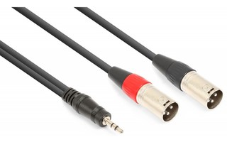 Vonyx Cable 2x XLR Macho - 3.5mm Stereo 1.5m