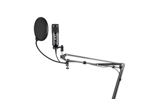 Vonyx CMS320B Studio Microphone Set USB Black with Echo