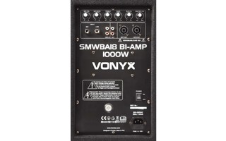 Vonyx SMWBA18 Subwoofer Bi-Amplificado 18