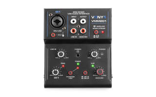 Vonyx VMM201 2-Channel Mixer with USB Audio Interface