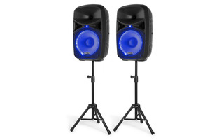 Vonyx VPS102A Plug & Play 600W Speaker Set with Stands