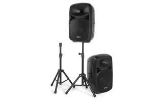Vonyx VPS102A Plug & Play 600W Speaker Set with Stands