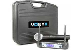 Vonyx WM511 VHF 1 Canal Sistema inalámbrico con micrófono de mano y display
