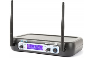 Vonyx WM512C Combi System Wireless VHF 2 canales con micrófono de mano y de Bodypack