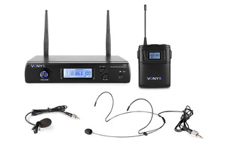 Vonyx WM61B Wireless Microphone UHF 16Ch with 1 Bodypack
