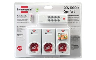 Wireless Switch Set Indoor 3 x F (CEE 7/3) White - Brennenstuhl 1507450