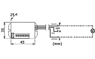 Mini detector de movimientos PIR - para empotrar 12Vdc