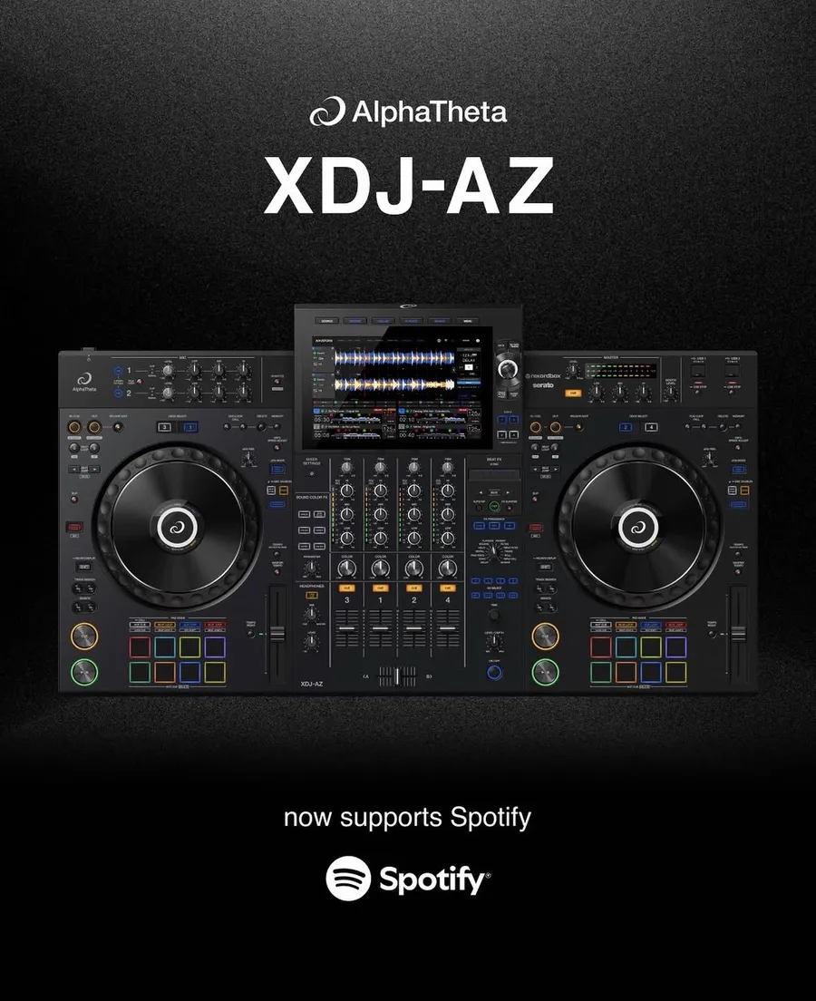 AlphaTheta XDJ-AZ, ahora compatible con Spotify