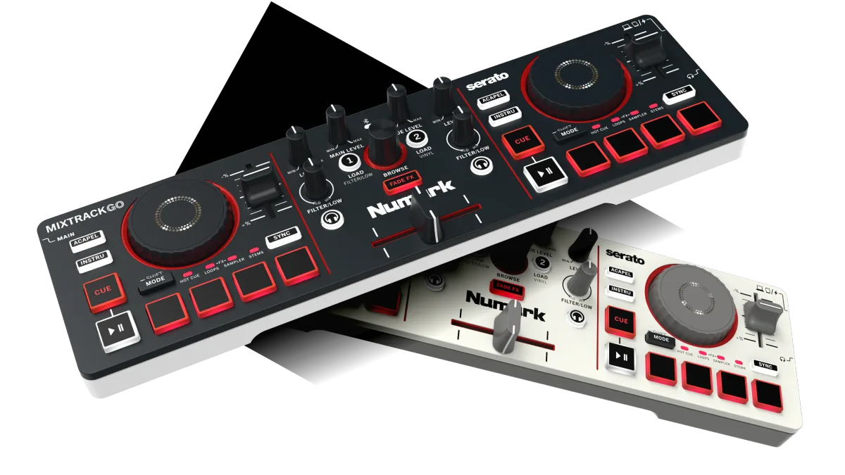Numark MixTrack Go en sus dos acabados, negro y crema