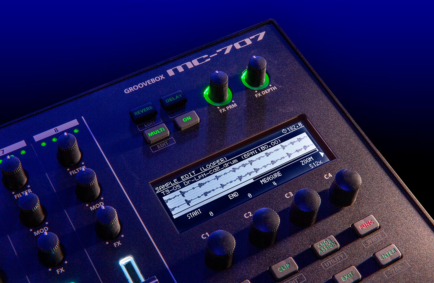 MC 707 Record & Sample