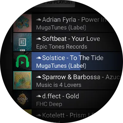 Preescucha de un tema desde la biblioteca sin cargarlo en un deck