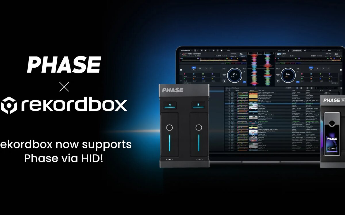 rekordbox añade compatibilidad HID con Phase para un control DVS más preciso