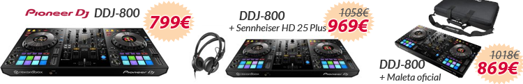 Pioneer ddj-800 oferta set pack